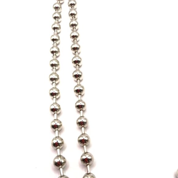 Double Layer Metal Beaded Wallet Or Pants Chain 22 Inches Long - Picture 8 of 9